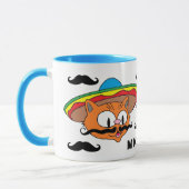 Personalisierter Senor Gato Handlebar Mustache Tasse (Links)