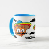Personalisierter Senor Gato Handlebar Mustache Tasse (Vorderseite Links)