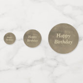 Personalisierter Sepia-brauner 90. Geburtstag Konfetti (Rückseiten)