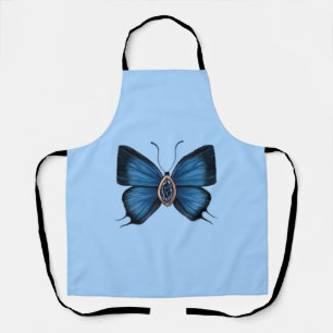 Personalisierter September Birth Blue Butterfly Schürze