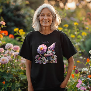 Personalisierter September Geburtsmonat Garten Gno T-Shirt