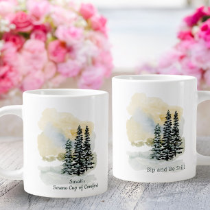Personalisierter Serene Sip & Be Still Becher   Wa Jumbo-Tasse