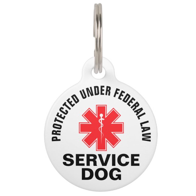 Personalisierter Servic hund Haustiermarke (Vorderseite)