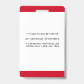 Personalisierter Service Dog Seizure Alert Dog Fot Ausweis (Rückseite)