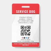 Personalisierter Service-Hund Ausweis (Rückseite)