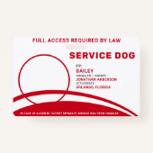 Personalisierter Service Hund Einfach Modernes Fot Ausweis (Vorderseite)