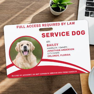 Personalisierter Service Hund Einfach Modernes Fot Ausweis
