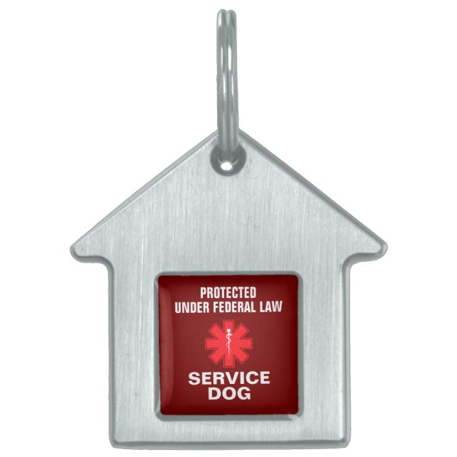 Personalisierter Servicenhund Tiermarke (Vorderseite)
