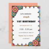 personalisierter Sesam Street Geburtstag einladen Einladung (Vorne/Hinten)