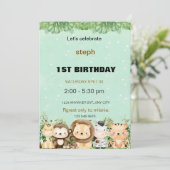 personalisierter Sesam Street Geburtstag einladen Einladung (Stehend Vorderseite)