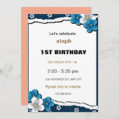 personalisierter Sesam Street Geburtstag einladen Einladung (Vorne/Hinten)