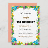 personalisierter Sesam Street Geburtstag einladen Einladung (Vorne/Hinten)