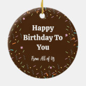 Personalisierter Shakespeare Geburtstagskuchen Keramik Ornament (Hinten)