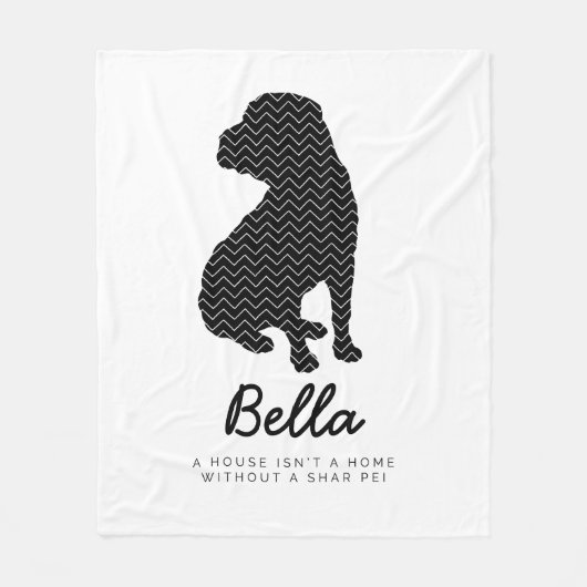 Personalisierter Shar Pei Fleecedecke (Vorderseite)