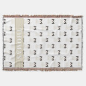 Personalisierter Shih Tzu (Schwarz & Weiß) Rosa &  Decke (Vorderseite)