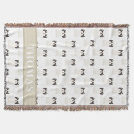 Personalisierter Shih Tzu (Schwarz & Weiß) Rosa &  Decke