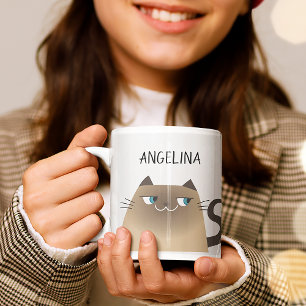 Personalisierter Siamkatzen-Becher mit individuell Tasse