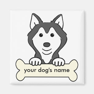 Personalisierter sibirischer Husky Magnet
