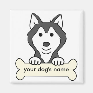 Personalisierter sibirischer Husky Magnet