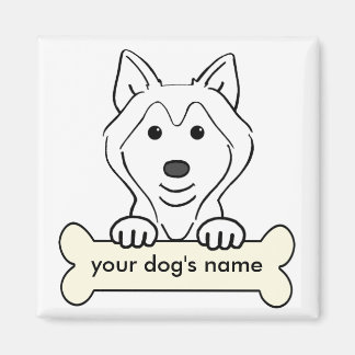 Personalisierter sibirischer Husky Magnet