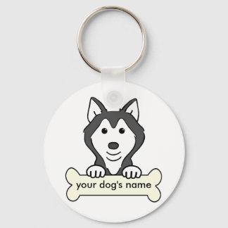 Personalisierter sibirischer Husky Schlüsselanhänger
