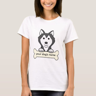 Personalisierter sibirischer Schlittenhund T-Shirt