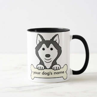 Personalisierter sibirischer Schlittenhund Tasse