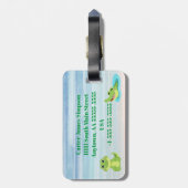 Personalisierter Sicherheitstraffer für Alligator Gepäckanhänger (Rückseite vertikal)