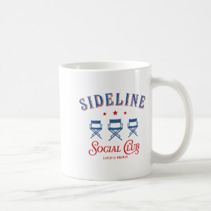 Personalisierter Sideline Social Club Sports Mom T Kaffeetasse