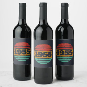 Personalisierter siebzigster vintage 70. Geburtsta Weinetikett