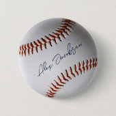 Personalisierter signierter Baseball Button (Vorderseite)