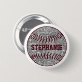 Personalisierter Silber-Disco-Spiegel-Baseball Button (Vorne & Hinten)