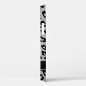 Personalisierter silber Glitzer Leopard iPhone 12  Case-Mate iPhone Hülle (Rückseite / Rechts)