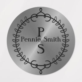 Personalisierter silberfarbener Kleber auf den Bek Etiketten