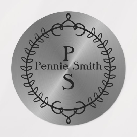 Personalisierter silberfarbener Kleber auf den Bek Etiketten (Design 1)