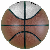 Personalisierter Silberglatter-Glitzern Basketball (Rechts)