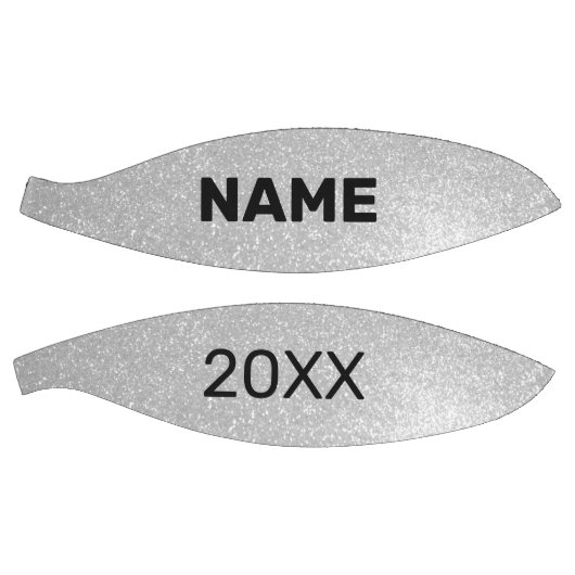 Personalisierter Silberglatter-Glitzern Basketball (Panele)