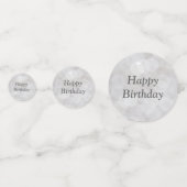 Personalisierter Silbergrau 60. Geburtstag Konfetti (Rückseiten)