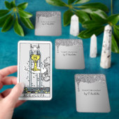 Personalisierter Silbergrauer Glitzer Drop (Imitat Spielkarten (InSitu)