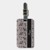 Personalisierter silberner gepäckanhänger (Vorderseite vertikal)