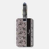 Personalisierter silberner gepäckanhänger (Rückseite vertikal)