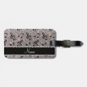 Personalisierter silberner gepäckanhänger (Rückseite horizontal)