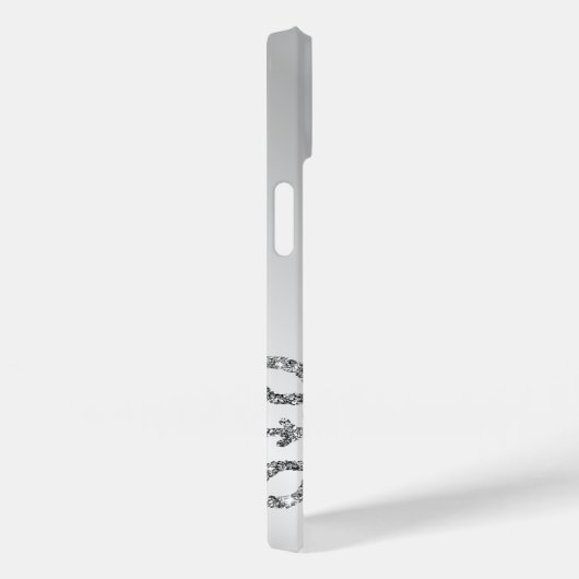 Personalisierter Silberner Glitzer Schneeflocken a Case-Mate iPhone Hülle (Rückseite / Rechts)