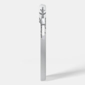 Personalisierter Silberner Glitzer Schneeflocken a Case-Mate iPhone Hülle (Rückseite / Links)