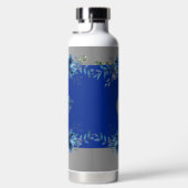 Personalisierter Silberstreifen: Cobalt Blue Trinkflasche (Rechts)