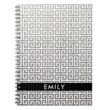 Personalisierter Silberstreifen und weißer griechi