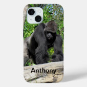 Personalisierter Silverback Gorilla Phone Case (Rückseite)