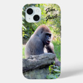 Personalisierter Silverback Gorilla Phone Case (Rückseite)