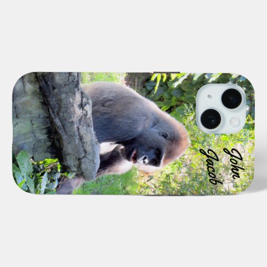 Personalisierter Silverback Gorilla Phone Case (Rückseite (Horizontal))