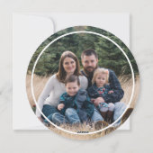 Personalisierter Skandinavier Nordischer Wald Feiertagskarte (Rückseite)